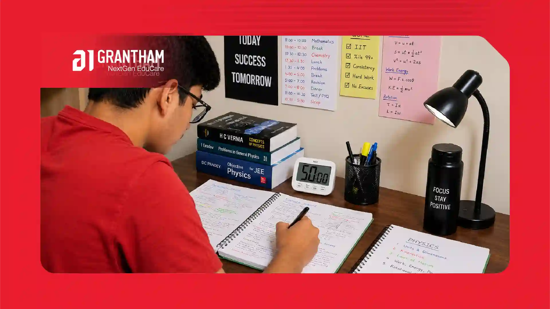 Student checking the official NEET and JEE exam pattern and information bulletin on a laptop
