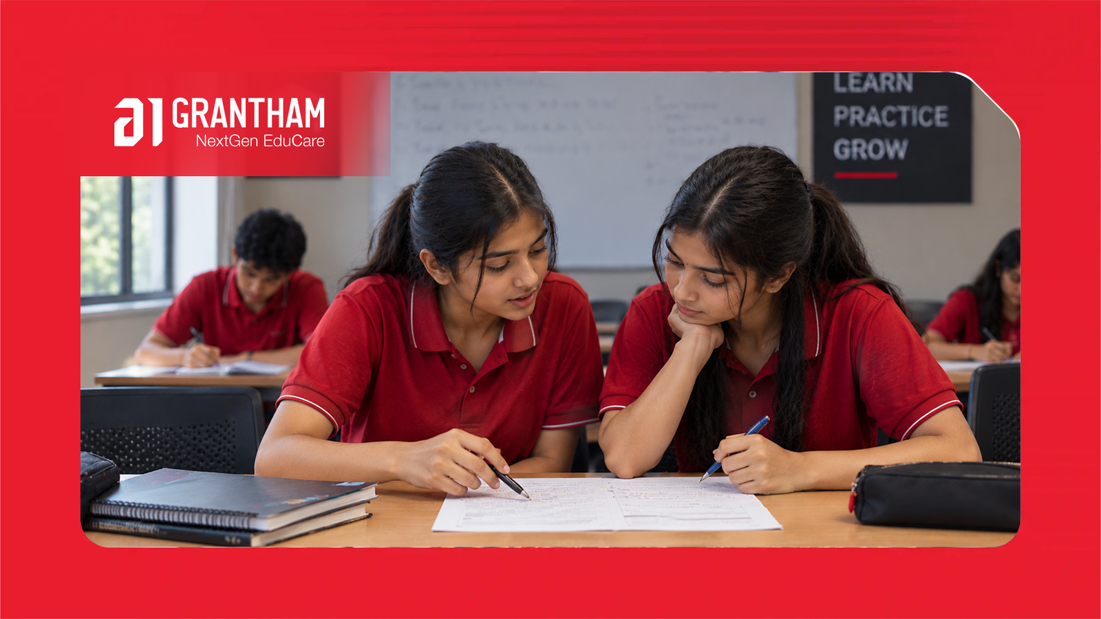 Class 11 and 12 students in an integrated board and entrance coaching classroom session